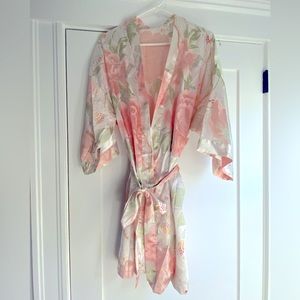 Floral Silk Kimono Robe